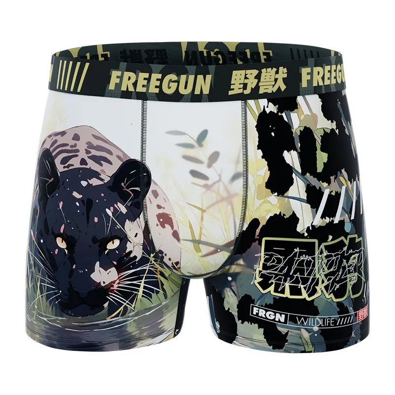 4 Boxers Garçon Manga Animals - Bleu/Rouge/Noir-3