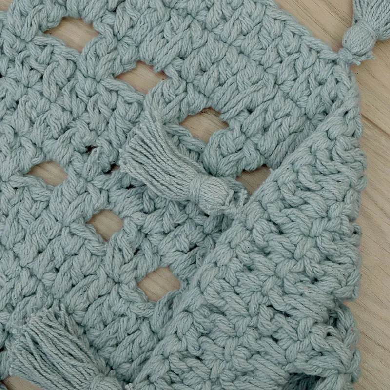 Tapis Coton Nila Vert pâle - ø120cm-3