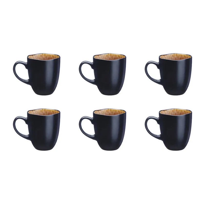 6 Mugs Iris Marron sauvage - 40cl-1