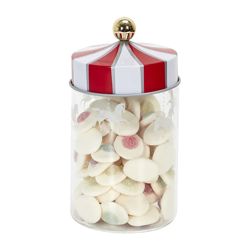 Bocal Bonbon Cirque Verre 80cl - 19x4cm-0