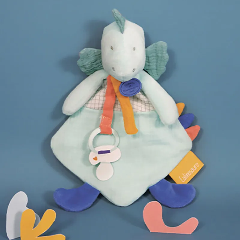 Doudou attache-sucette Filou Les Calinosaures - 23cm-3