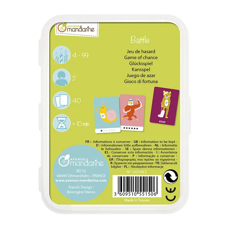 Jeu de cartes Battle Vitesse - 4+-1