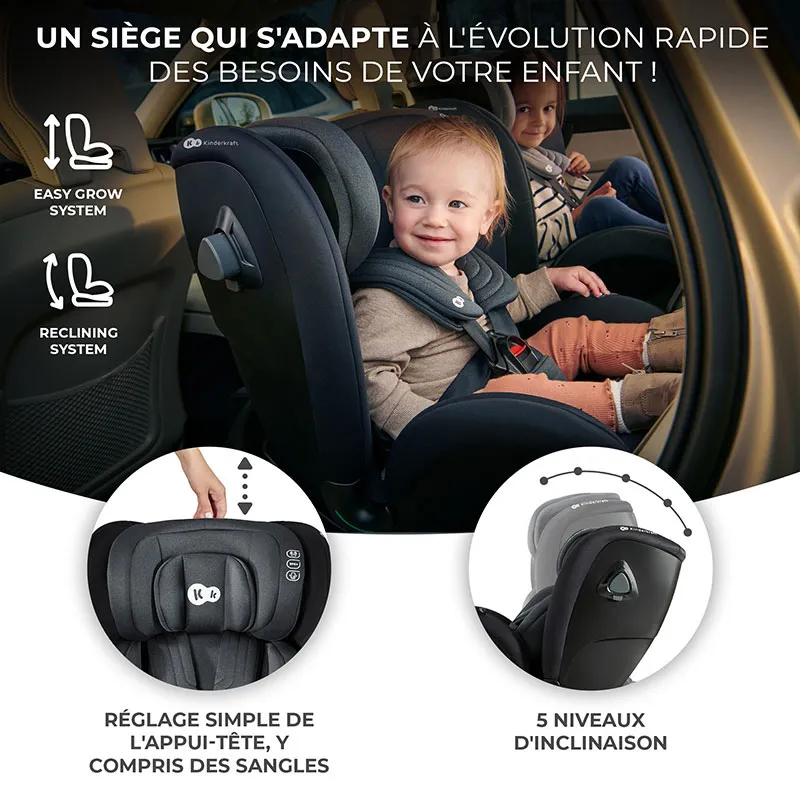 Siège-auto XRIDER i-Size/Isofix 40-125cm - Grey-11