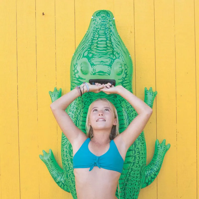 Bouée gonflable Crocodile - 168x86cm-2