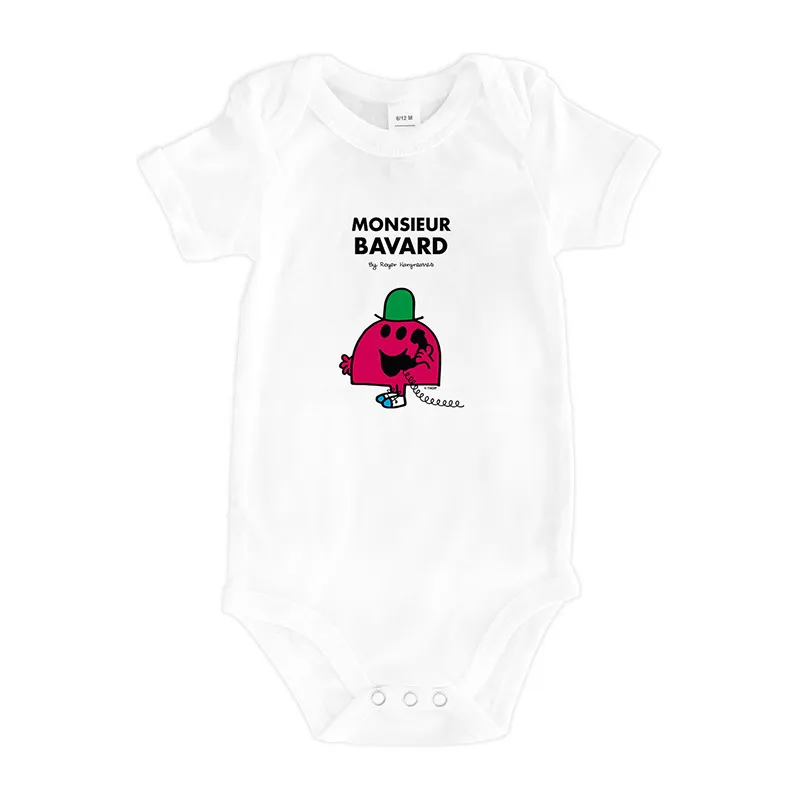Body Monsieur bavard - Blanc-0