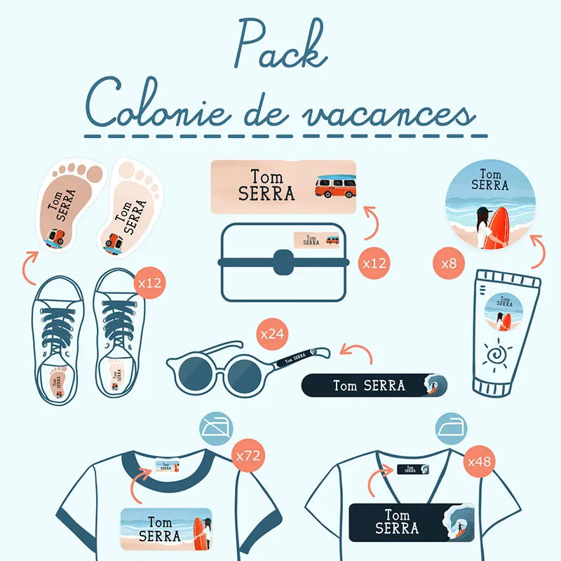 Bon d’achat Pack Séjours & Colonies de vacances - 177 étiquettes-1