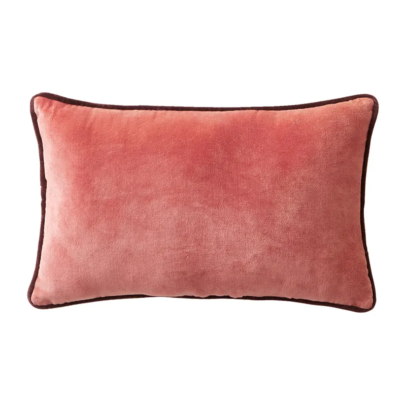 Coussin fleuri - Rose foncé-1