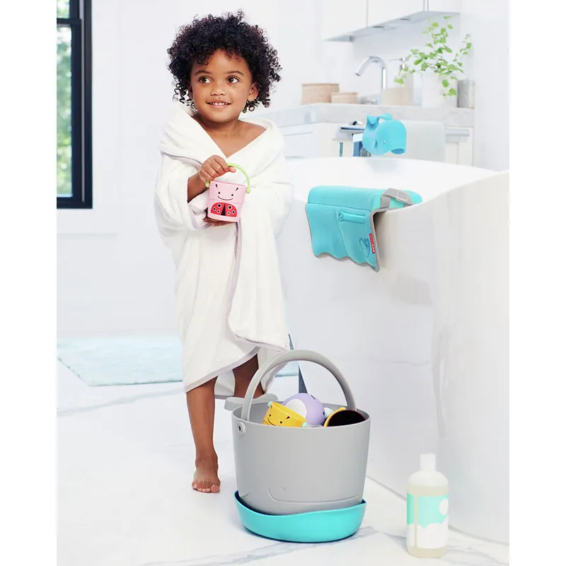Seau à jouets de bain moby Baleine Gris - 35x27,4x21,5cm-4