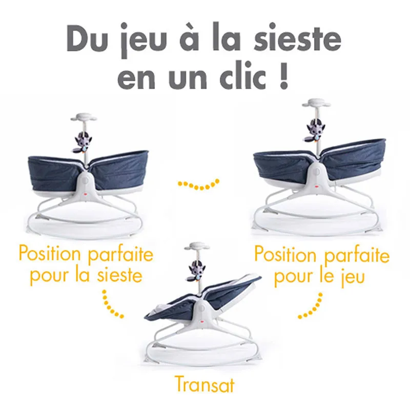 Transat Rocker Napper Evolution 3 en 1 Denim - 0m+-4