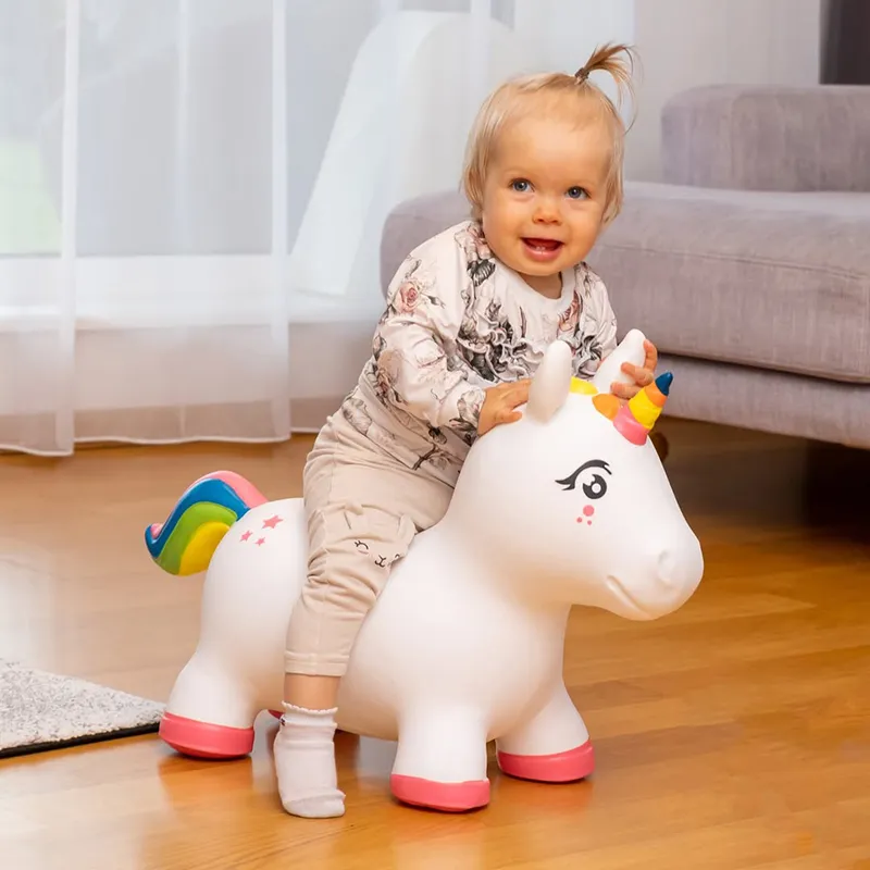 Licorne sauteuse Rose - 12m+-2