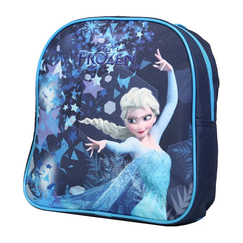 Sac à dos goûter maternelle La Reine Des Neiges Bleu - 24x24cm-1