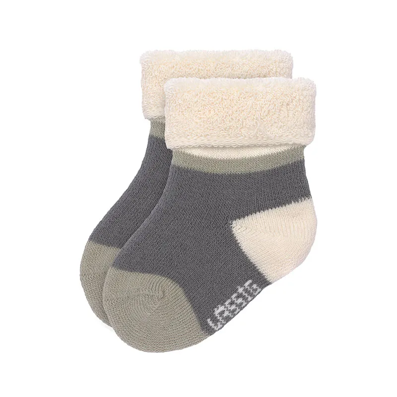 3 paires de Chaussettes Bébé BIO - Anthracite/Olive-3
