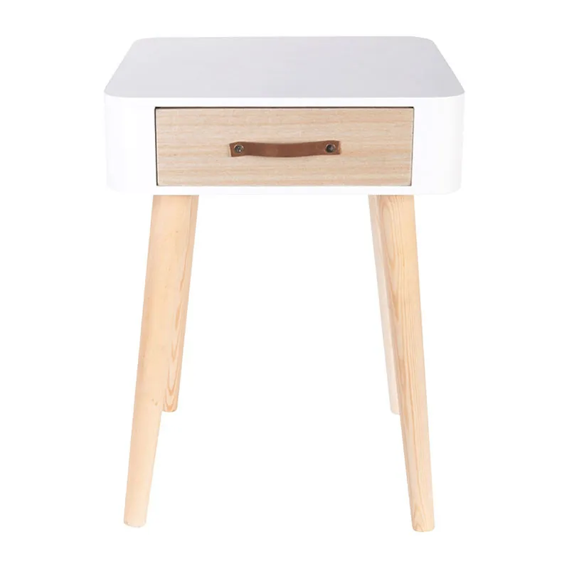Table de chevet Blanc - 35x48cm-0