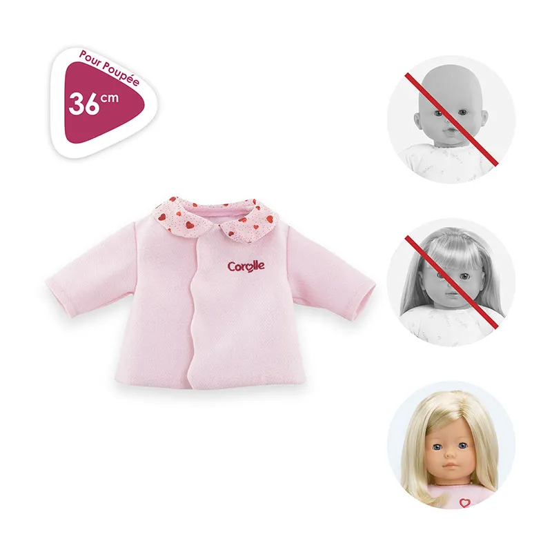 Manteau Pétales de cœurs poupée ma Corolle 36cm - 4+-5