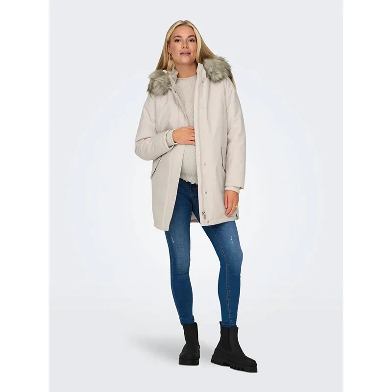 Parka de grossesse Newkaty - Écru Moonbeam-7