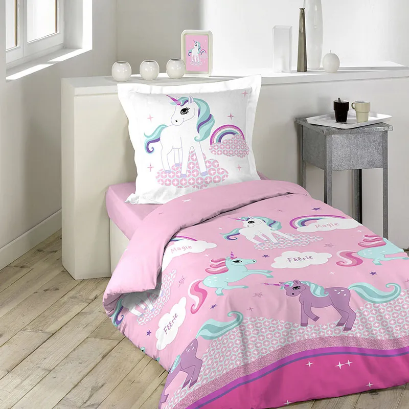 Parure 2pcs Coton Licorne-0