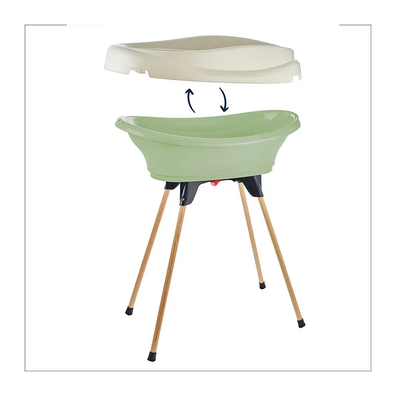 Pack plan à langer et baignoire Vasco - Vert Céladon-1