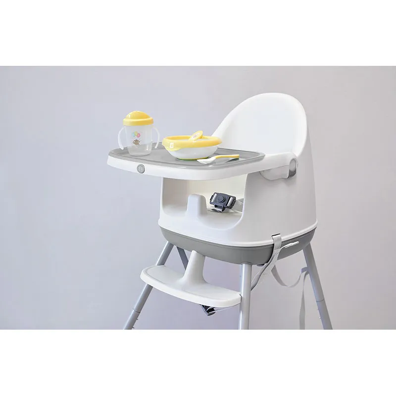Chaise haute 3en1 Blanc/Gris - 6m+-8