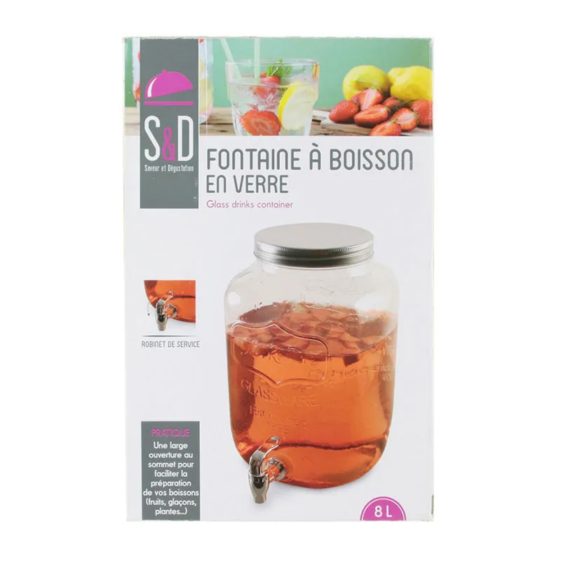 Fontaine à boisson en verre - 8L-4