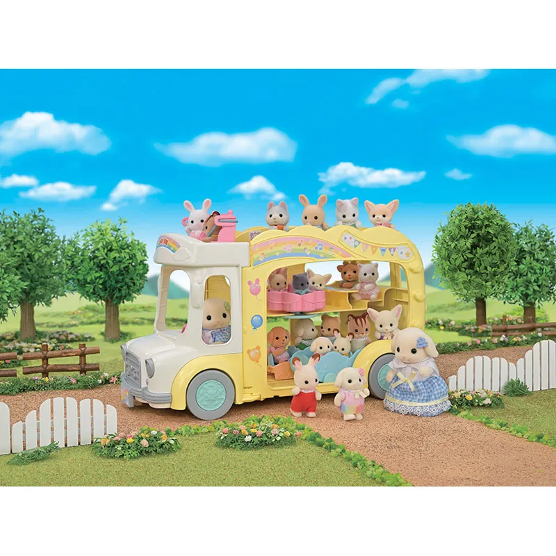 Bus & sa cour de récréation - 8pcs-8
