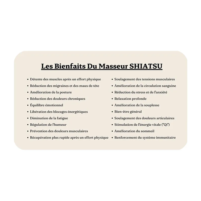 Masseur shiatsu chauffant sans fil - 12V-16
