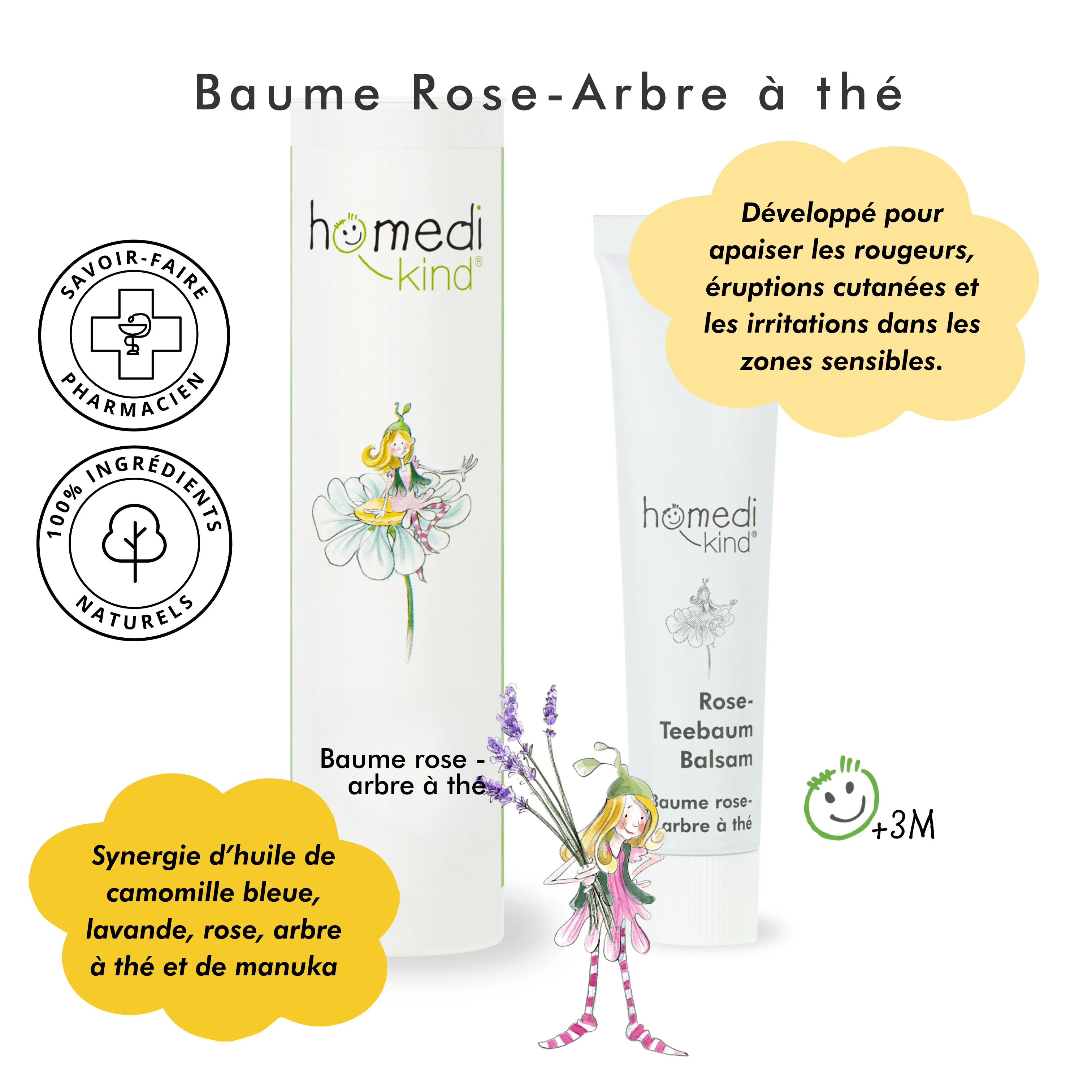 Baume à la rose et à l'arbre à thé - 15g-1