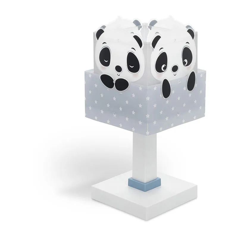 Lampe de chevet Panda Bleu - 15x15x30cm-0
