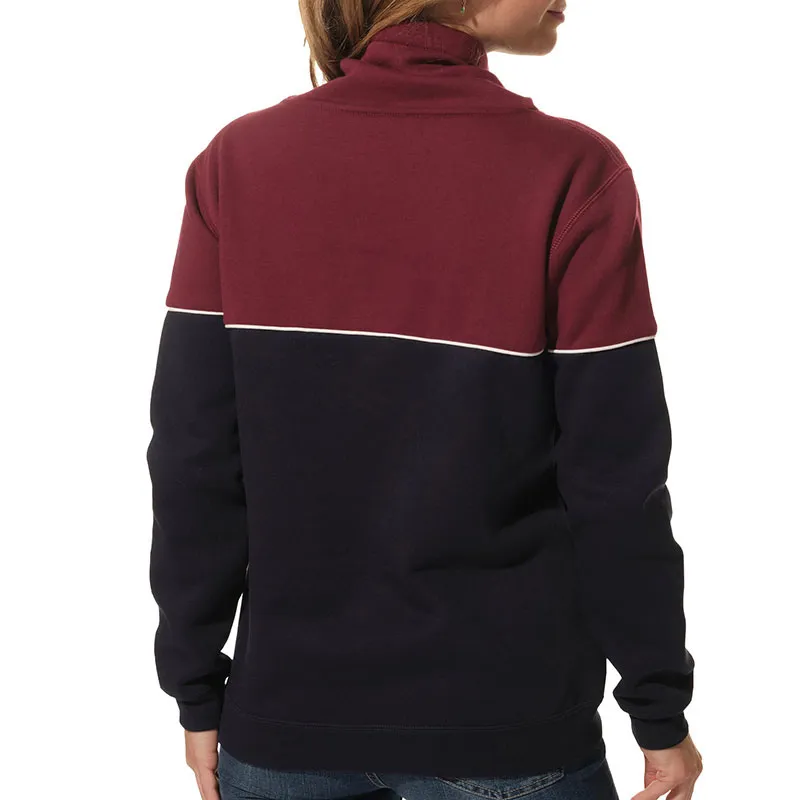 Sweat col boule Morphey Femme - Grenat Fonce/Marine-2