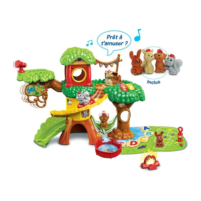 Tut Tut Animo Arbre cabane interactif + 4 Animaux - 12m+-4