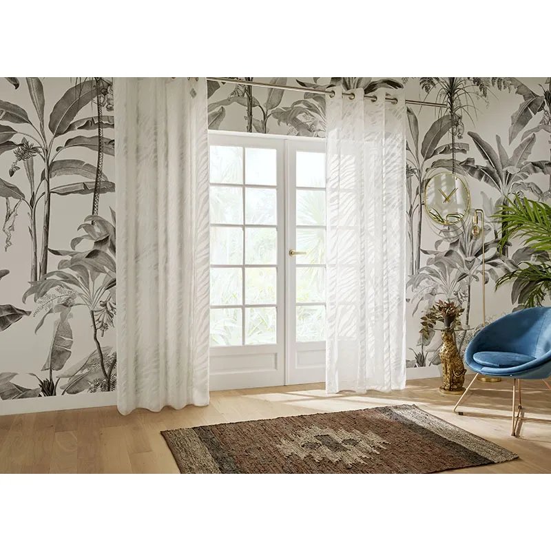 Voilage jacquard Tropical Boudoir - 140x0,1x240cm-4