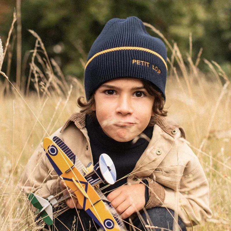 Bonnet Bébé & Enfant Petit loup - Bleu Navy-0
