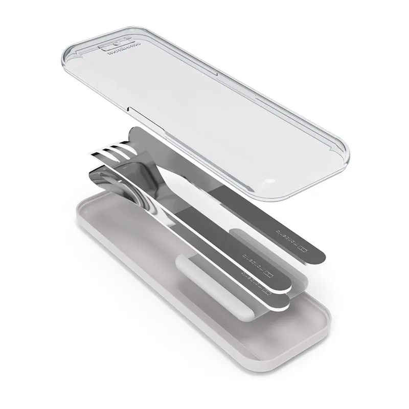 Couverts MB Slim Box Gris Coton 3pcs - 17x6x2cm-2