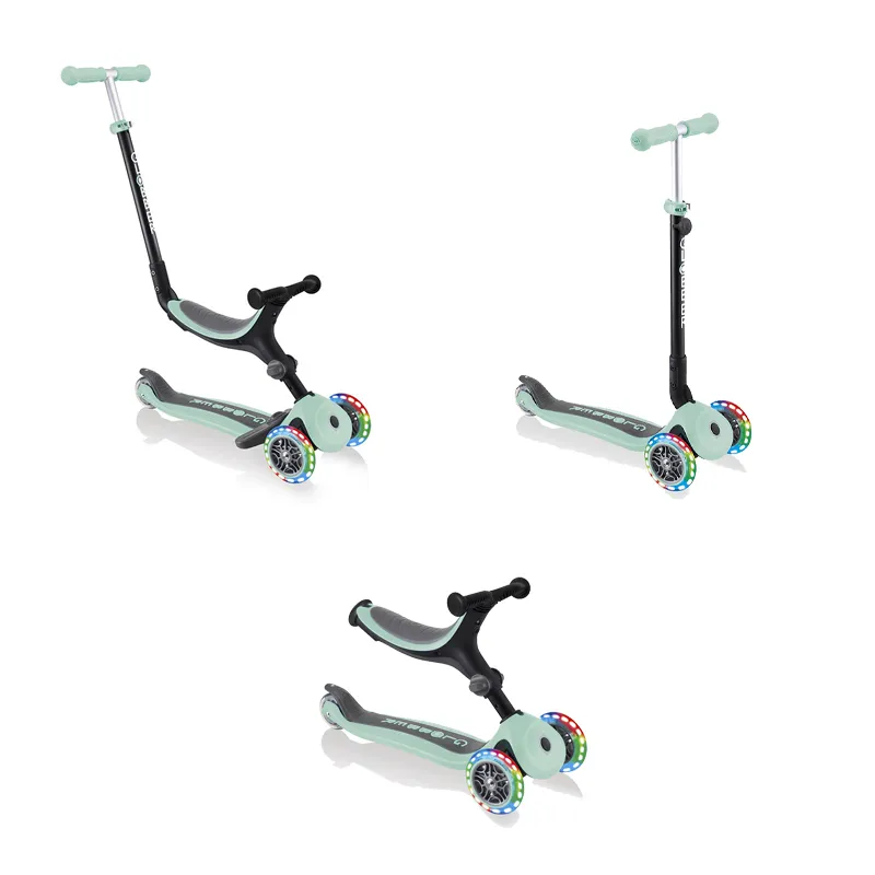 Trottinette évol. Go up Fold. Plus Lights Pastel Menthe - 15m+-0