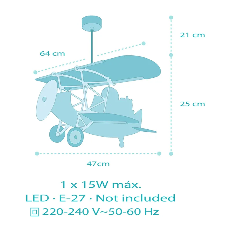 Lustre Avion Petit Lion - 64x47x25cm-5