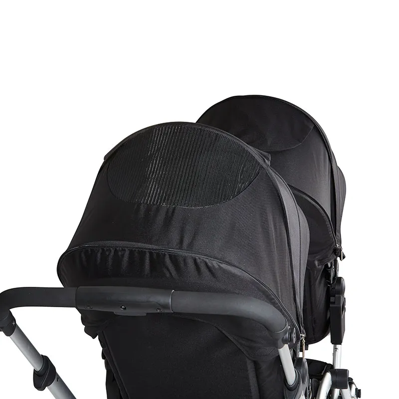 Duo Poussette Jumeaux Zoom + 2 Cosy Tulip + Adaptateurs Black - 0m+-8
