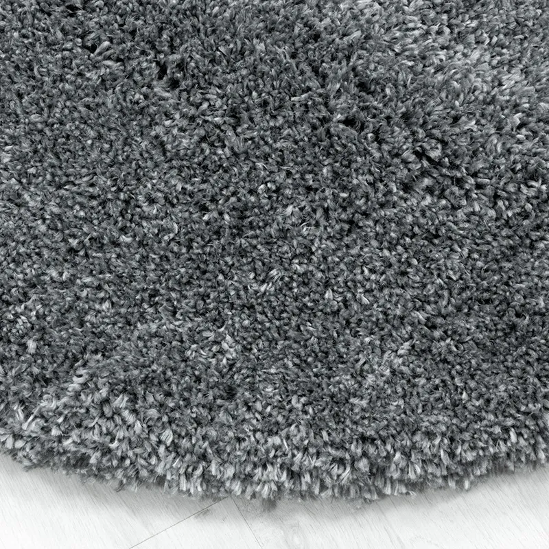 Tapis rond Fluffy Gris clair - Plusieurs dim. dispos-4