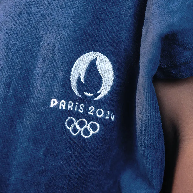 Poncho de Bain Coton JO Paris 2024 Bleu marine-3