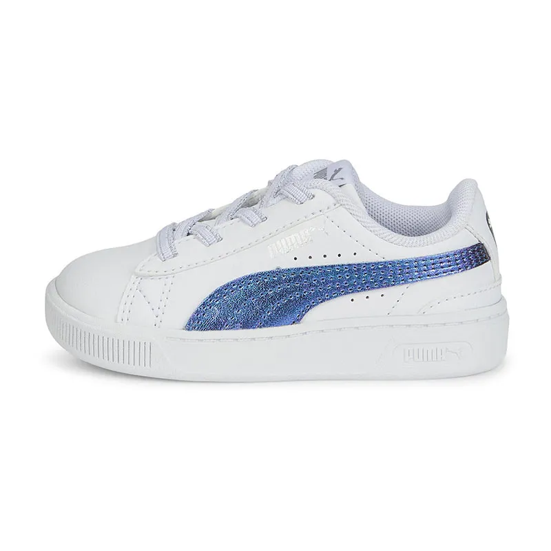 Baskets Bébé Vikky Biolumines AC Puma - Blanc/Argenté-1