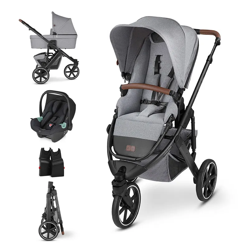 Trio Poussette Salsa 3 tin + Siège-auto Cosy Tulip + Nacelle Gris - 0m+-0