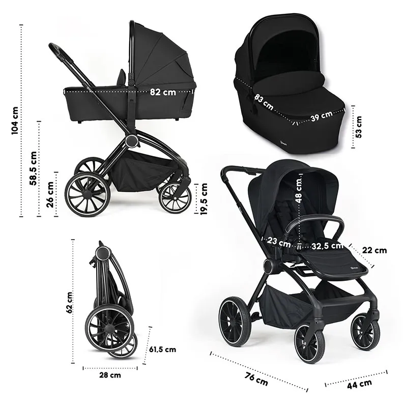 Duo Poussette Compacte Harmony Noir - 0m+-11