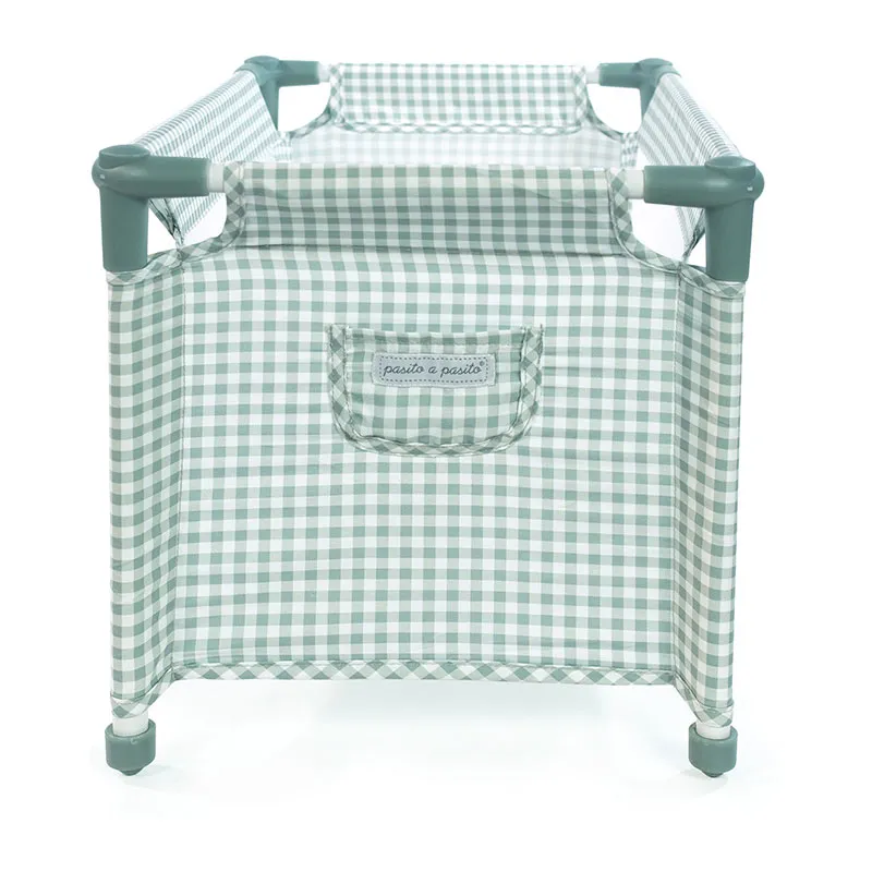 Lit parapluie pour poupée Tom Vichy - 53x32x32cm-2