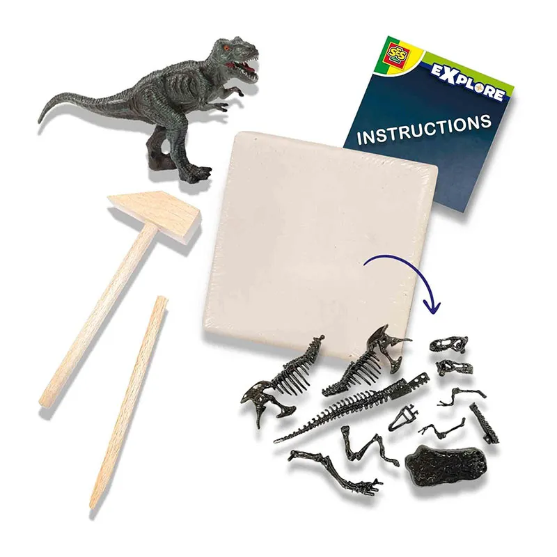 Kit de fouille 2en1 Dino. & Squelettes T-rex - 5+-1