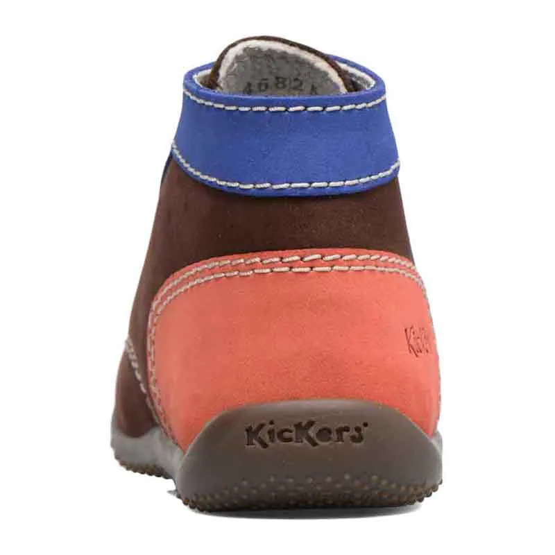 Bottillons Bonbon - Marron foncé/Bleu/Orange-1
