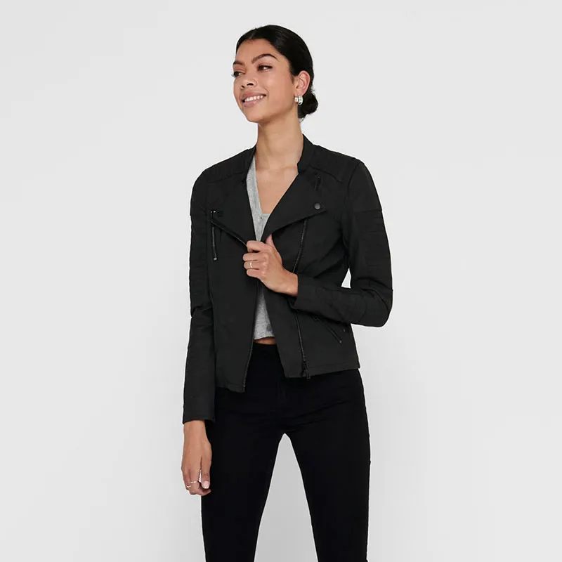 Veste similicuir Ava - Black-7