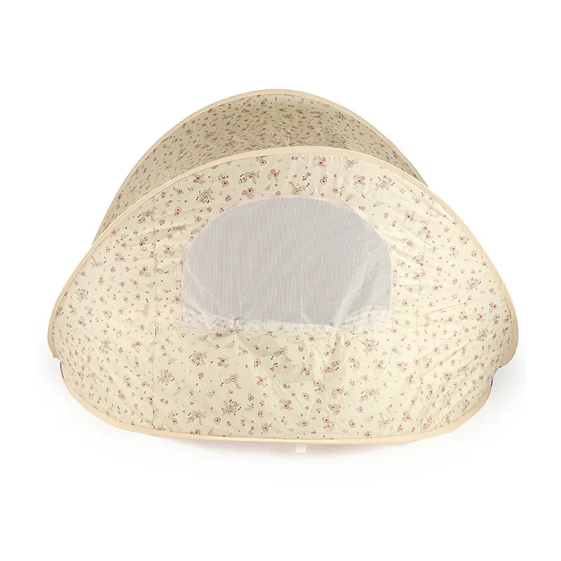 Tente de plage Pop Up Vintage Flowers Jaune - 130x130x108cm-2