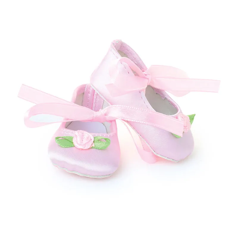 Ballerines danseuse roses pour poupée 39/48cm - 36m+-0