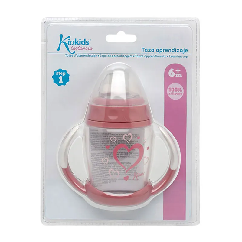 Tasse d'apprentissage à poignées Rose - 6m+-3