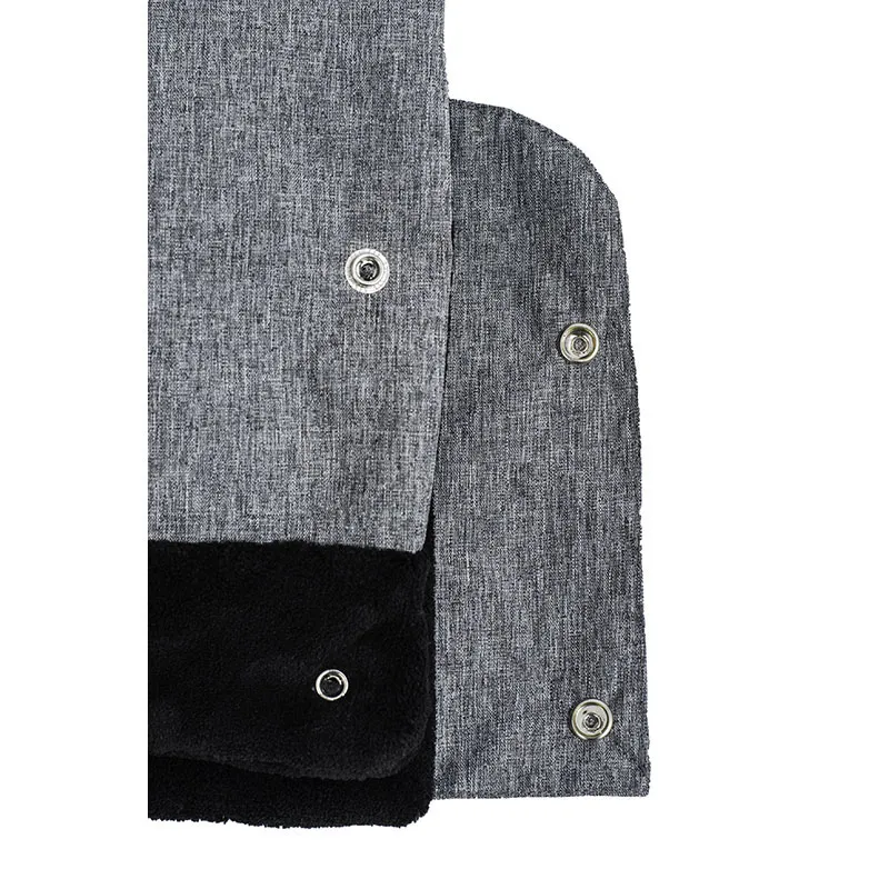 Protège-mains poussette avec support téléphone Polaire - Gris Clair/Gris Foncé-4