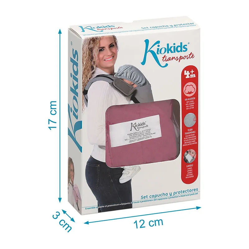 Set Capuche + Protecteurs Bretelles Porte bébé - Violet-3