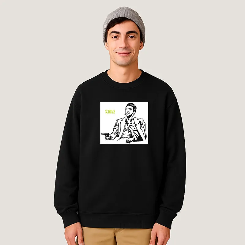 Sweat Homme Scarface 4 - Noir-0